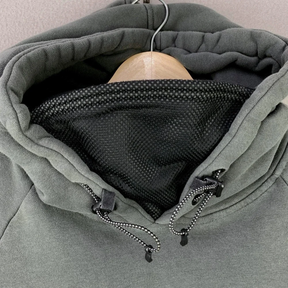 Troll Co Hoodie Men Medium Gray‎ Dirty Hands Clean Money Workwear Graphic DHCM